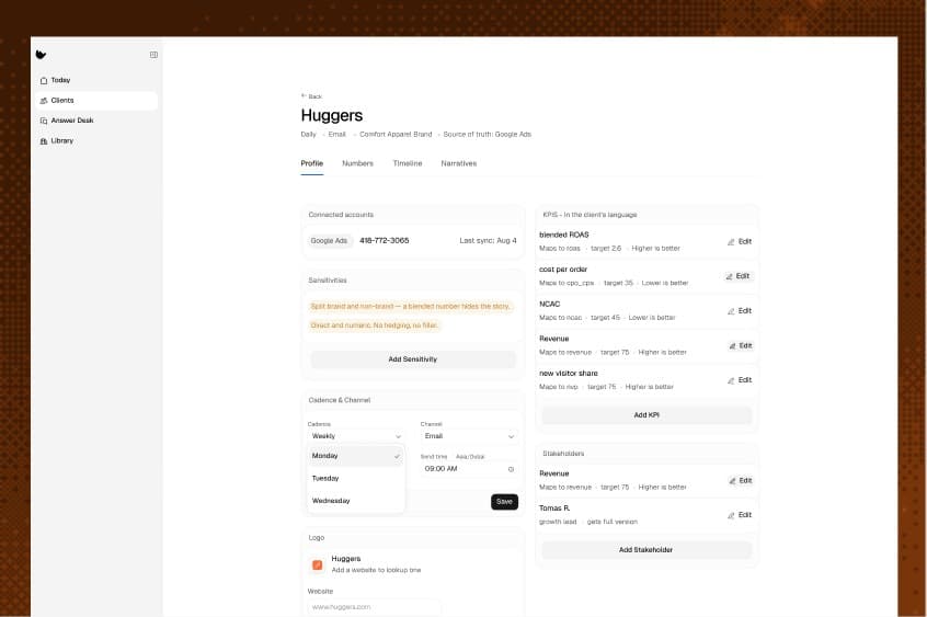 Relay — a client page