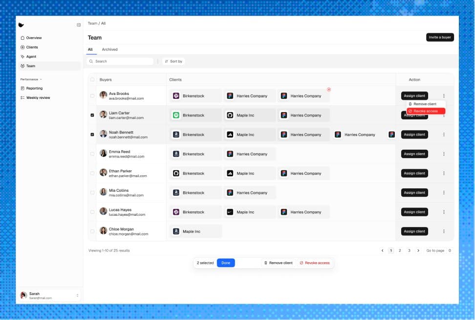 Relay — the Team page