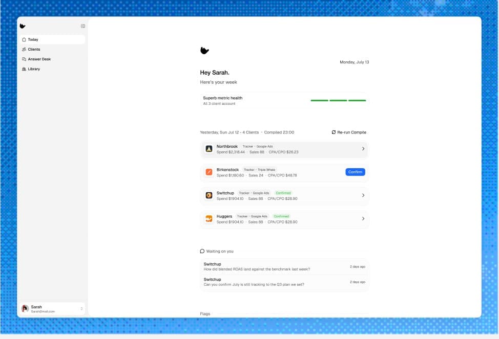 Relay — the Today page